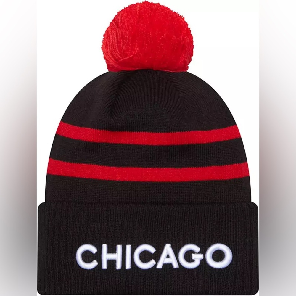 🏀 New Era 2023-24 City Edition Youth Chicago Bulls Knit Hat, NWT